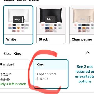 Blissy Silk Pillowcase - 100% Pure Mulberry Silk - 22 Momme 6A High-Grade Fibers